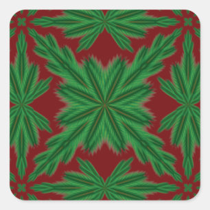 Pine Mandala Garnet Stickers