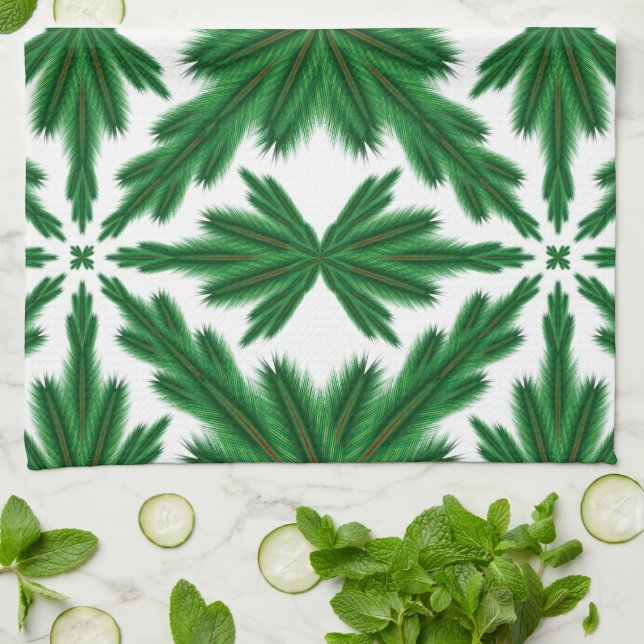 Pine Mandala Kitchen Towel (Folded)