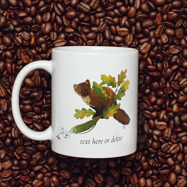 Pine Marten Autumn Leaves Coffee Mug (Creator Uploaded)