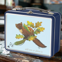 Pine Marten Autumn Leaves