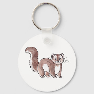 Pine Marten Key Ring