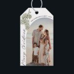 Pine Merry Christmas Minimalist Family 2024 photo Gift Tags<br><div class="desc">Celebrate the season with modern simplicity using our Pine Merry Christmas Minimalist Family 2024 Photo Holiday Card. This elegant card features a minimalist pine tree design alongside your favourite family photo, offering a clean and sophisticated way to send warm holiday wishes. This card blends tradition with contemporary charm and is...</div>