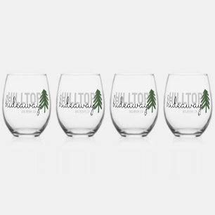 Pine Mountain Cabin Vacation Rental -  Stemless Wine Glass
