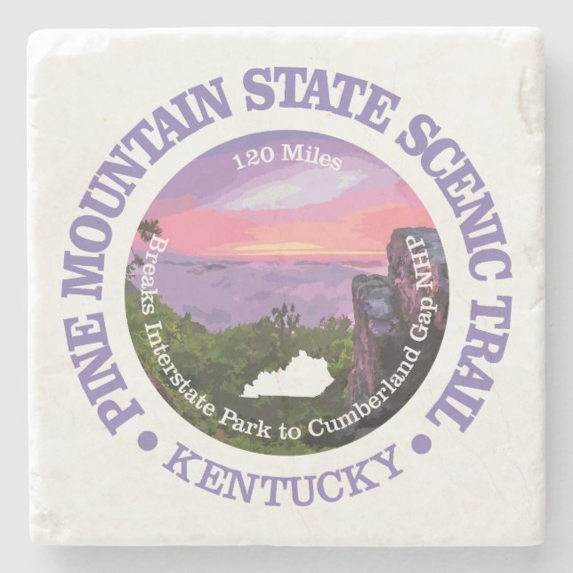 Pine Mountain State Scenic Trail (rd) Stone Coaster (Front)