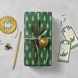 Pine Needle Lane - Evergreen Pine Pattern Wrapping Paper