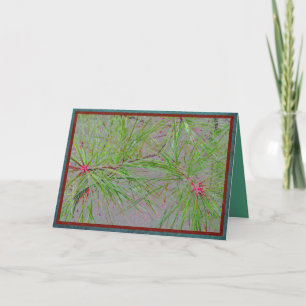 Pine needles holiday card