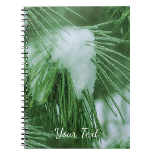 Pine Needles In Snow And Ice Winter Notebook