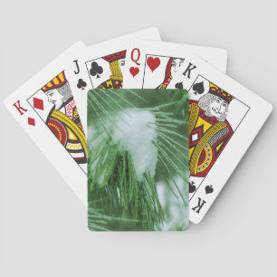 Pine Needles In Snow And Ice Winter Playing Cards