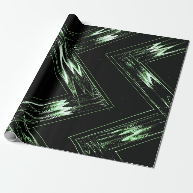 Pine Pattern in Perspective Wrapping Paper (Unrolled)