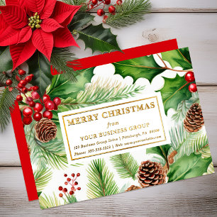 Pine Pinecones Berries Business Christmas Holiday