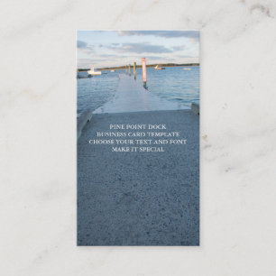 PINE POINT DOCK BUSINESS CARD TEMPLATE