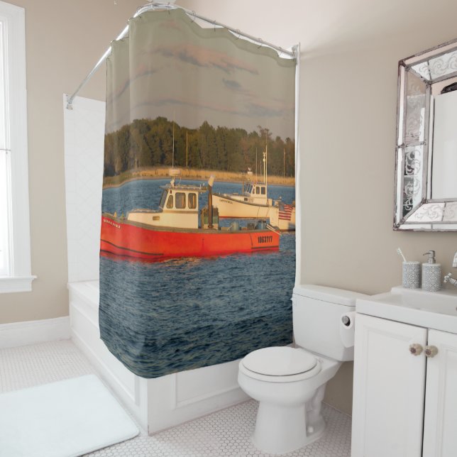 Pine Point Maine Shower Curtain (In Situ)