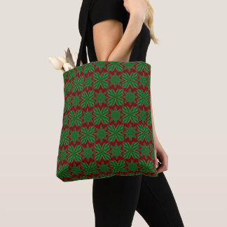 Pine Snowflakes Garnet Shoulder Tote (2 Sizes)