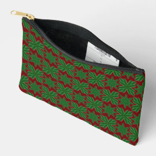 Pine Snowflakes Garnet Small Pouch