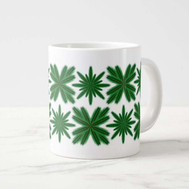 Pine Snowflakes Jumbo Mug (Front Right)