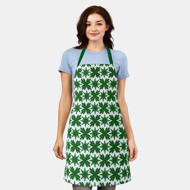 Pine Snowflakes Medium Apron (Worn)