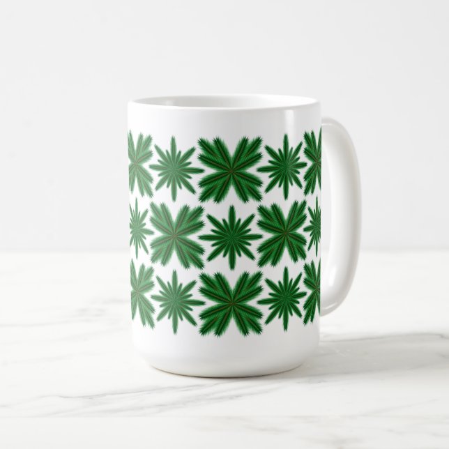 Pine Snowflakes Mug 15oz. (Front Right)