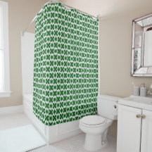 Pine Snowflakes Shower Curtain