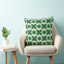 Pine Snowflakes Throw Pillow