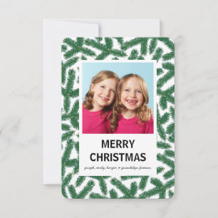 Pine Sprigs - 3x5 Merry Christmas Card