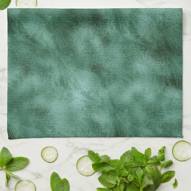 Pine Teal Green  Tea Towel (Folded)