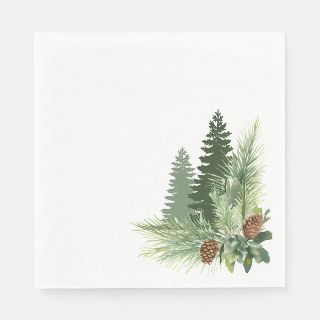 Pine Tree 6.5x6.5 Luncheon Napkin (Front)