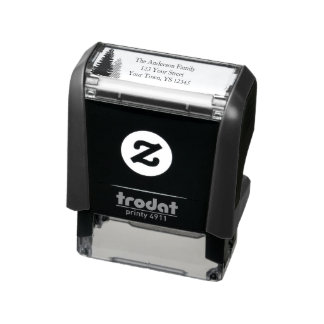 Pine Tree Address Self-inking Stamp