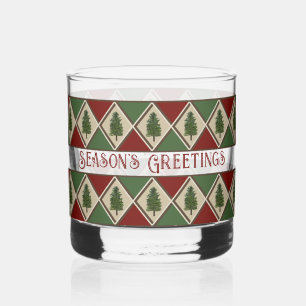 Pine Tree and Harlequin Drinkware Glasses