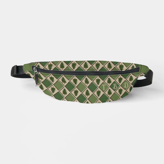 Pine Tree and Harlequin Fanny Pack (Front)