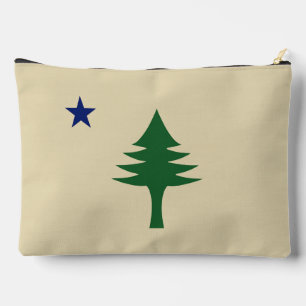 Pine tree and star 1901 flag of Maine State Accessory Pouch