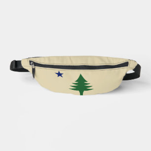 Pine tree and star 1901 flag of Maine State Bum Bags