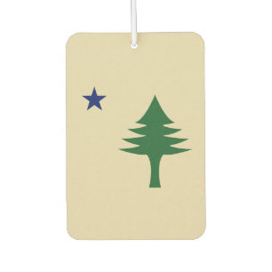 Pine tree and star 1901 flag of Maine State Car Air Freshener