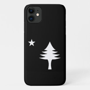 Pine tree and star 1901 flag of Maine State iPhone 11 Case