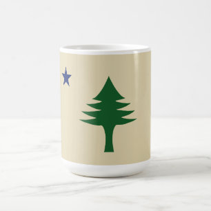 Pine tree and star 1901 flag of Maine State Coffee Mug