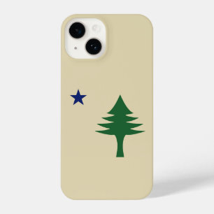 Pine tree and star 1901 flag of Maine State iPhone 14 Case