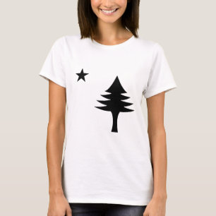 Pine tree and star 1901 flag of Maine State T-Shirt