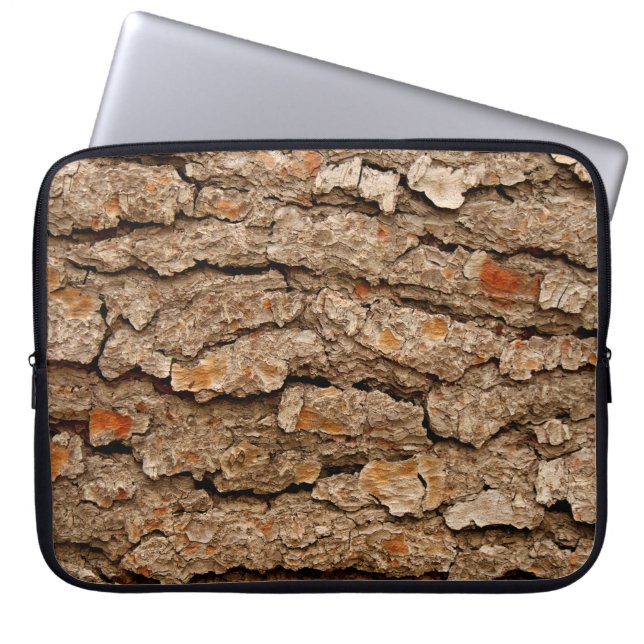 Pine Tree Bark Texture Laptop Sleeve (Front)