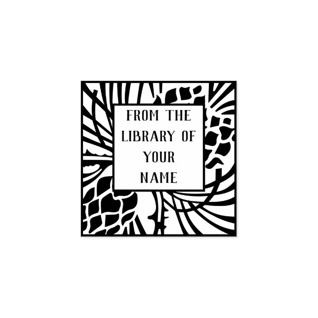 Pine Tree Bookplate Rubber Stamp (Imprint)