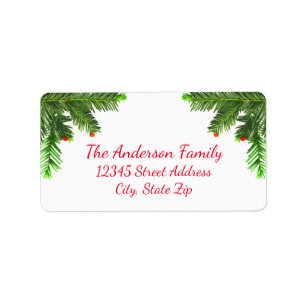 Pine Tree Branch - Address Label