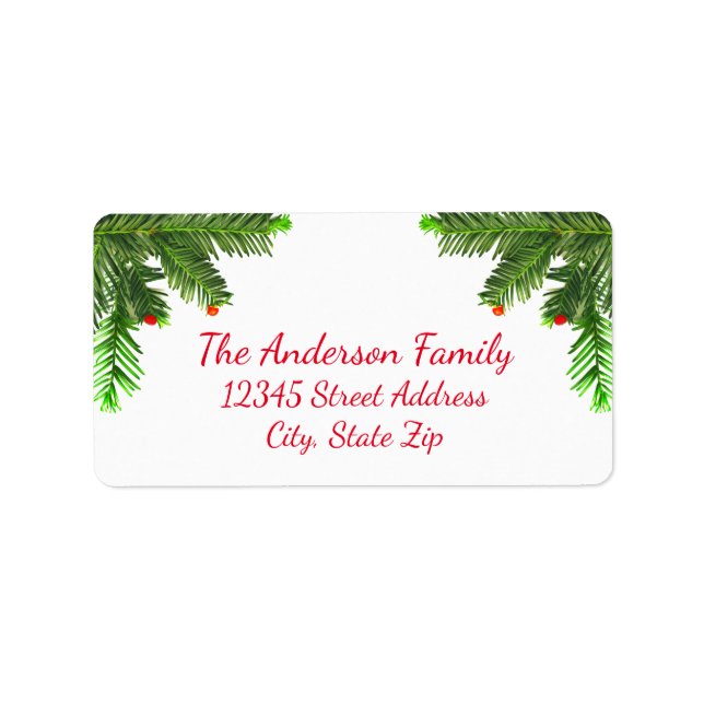 Pine Tree Branch - Address Label (Front)
