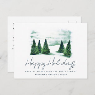 Pine Tree Business Logo Corporate Holiday Postcard