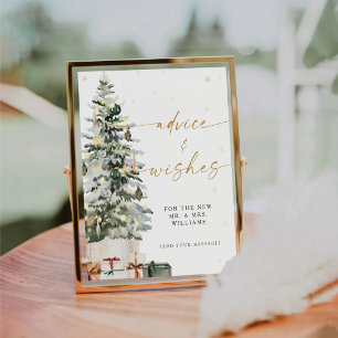 Pine Tree Christmas Advice & Wishes Pedes Pedestal Pedestal Sign