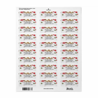 Pine Tree Christmas Holiday  Return Address Label