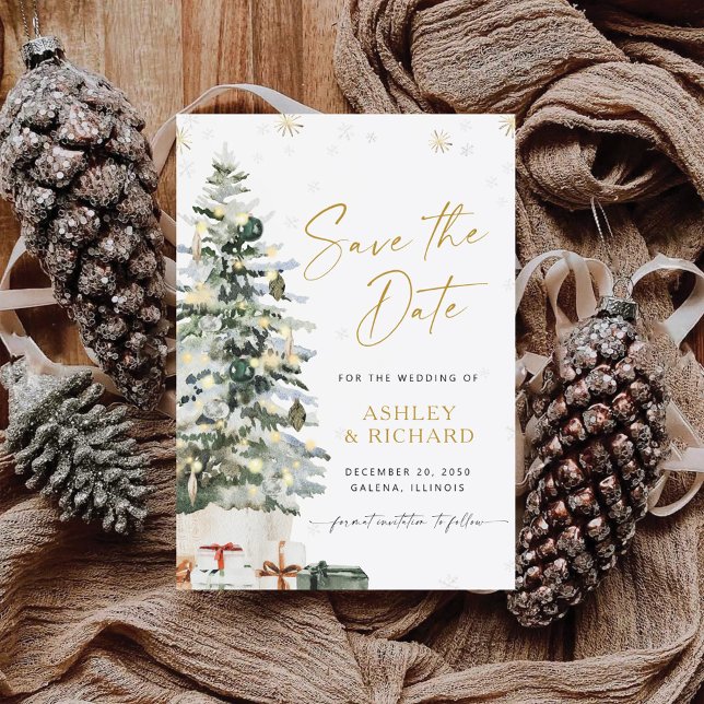 Pine Tree Christmas Save The Date (Creator Uploaded)