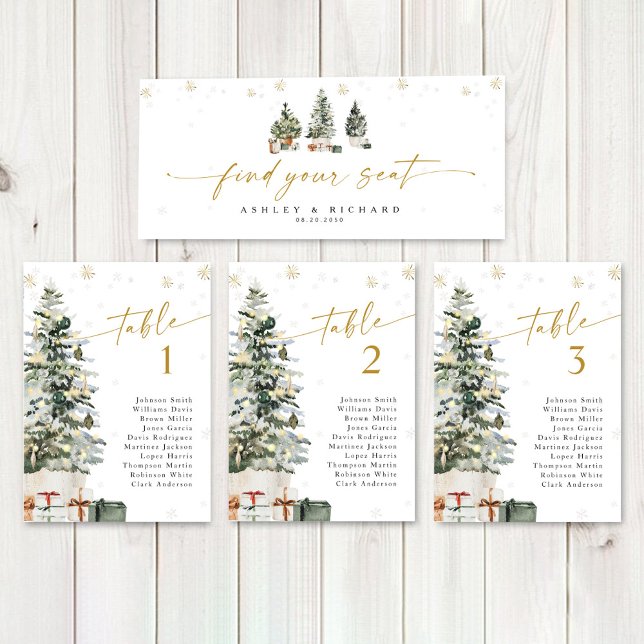 Pine Tree Christmas Wedding Head Table Sign (Creator Uploaded)
