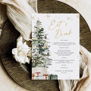 Pine Tree Christmas Wedding Menu