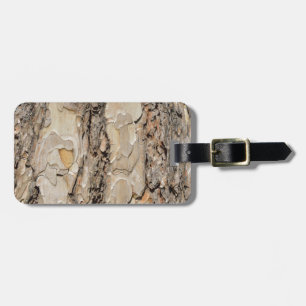 Pine tree cork luggage tag