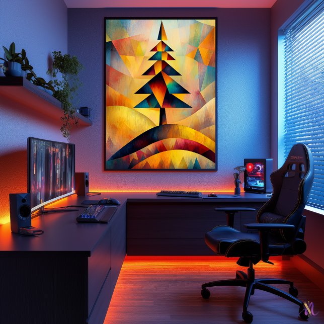 Pine Tree - Cubist Minimalist Inspired by Klee Poster (Creator Uploaded)