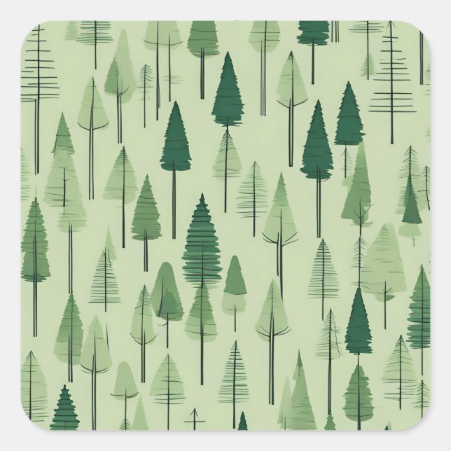 Pine Tree Design Stickers (Front)