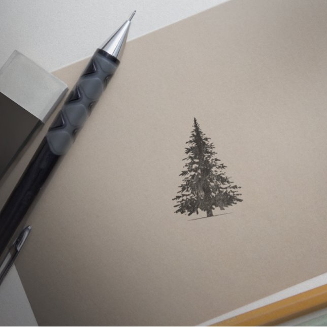 Pine tree, evergreen tree, Christmas tree Rubber Stamp (Creator Uploaded)